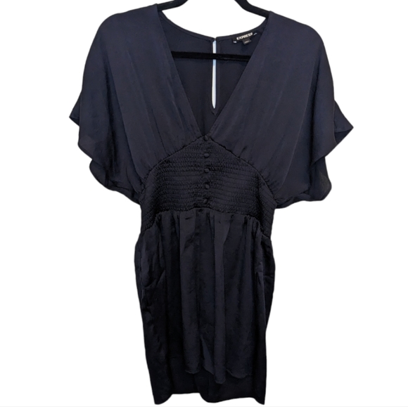 Express Navy Smocked Waist Romper ✨💙 - Picture 2 of 14